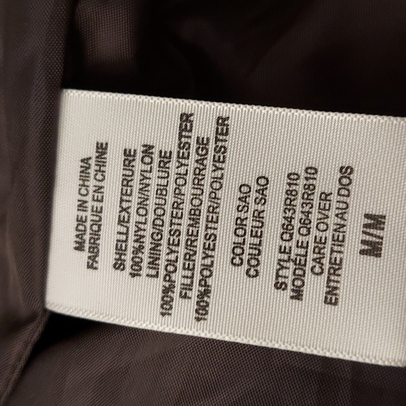 GUESS JEANS Brown Collar Front Snap Nylon Quilted Jacket with Waist Sash - Picture 11 of 12